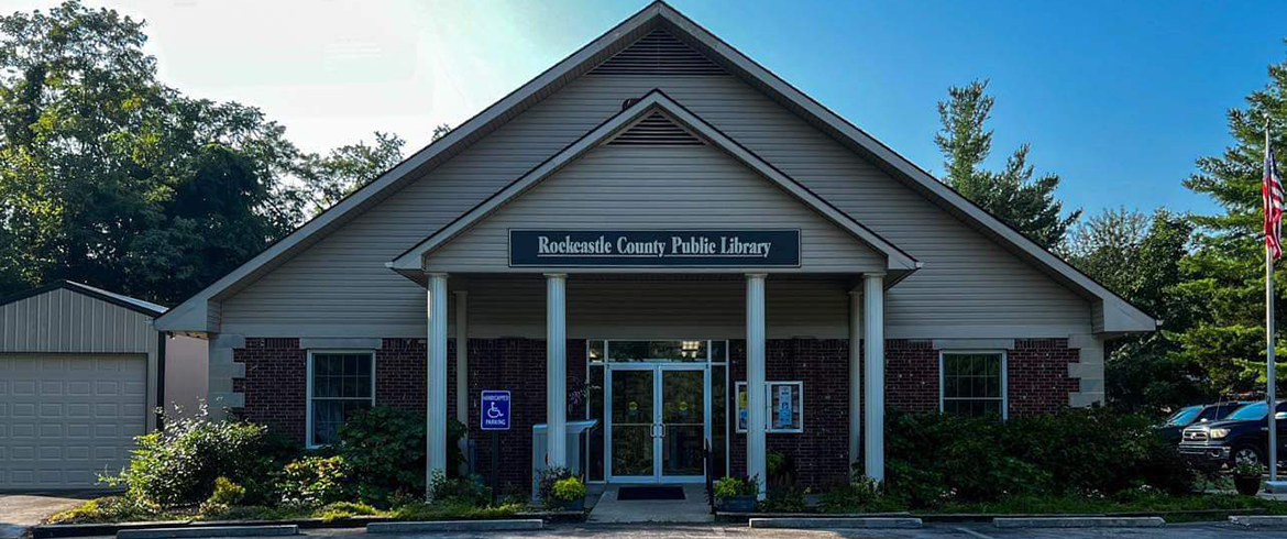 Front of the library building