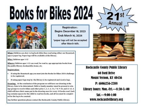 Books for Bikes 2024 information