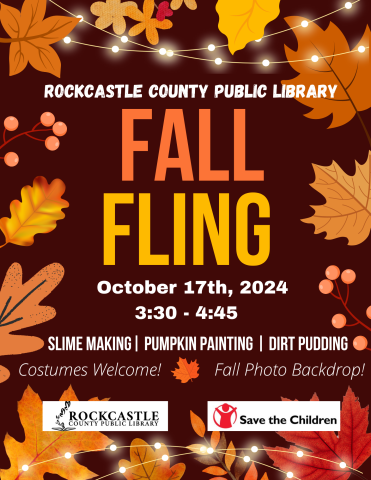 Fall Fling flyer with leaves