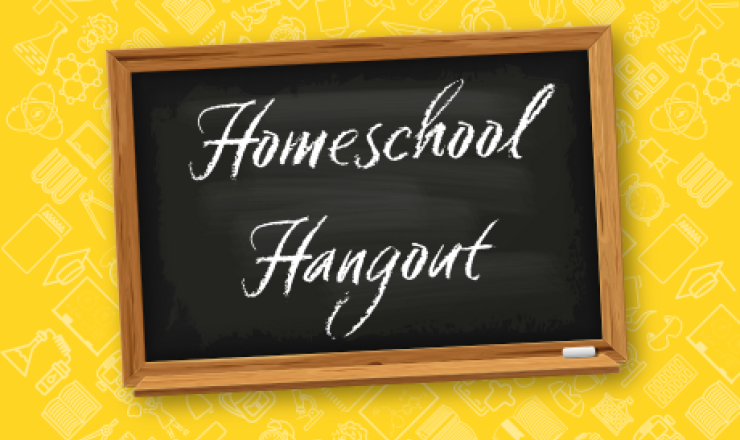 Homeschool Hangout yellow with chalkboard 