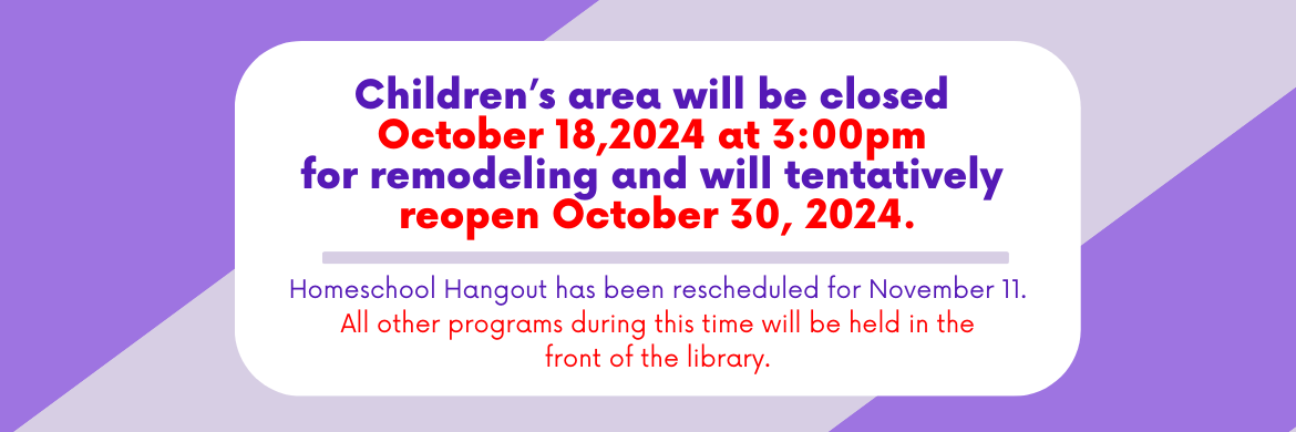 Children's Area Closed 